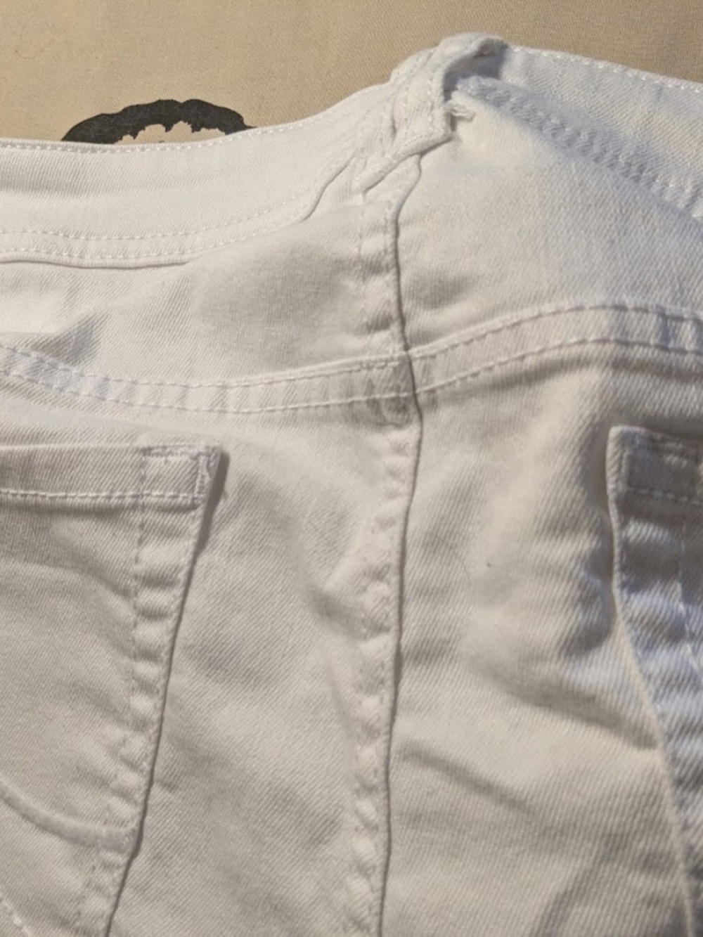 FINAL MARKDOWN! Lane Bryant White Denim Crop Pants, Women's Plus 18 - Picture 4 of 6